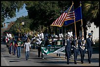 Beaufort high school band during parade. Beaufort, South Carolina, USA ( color)