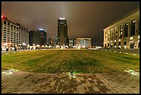 Bicentenial Park and old courthouse by night. Nashville, Tennessee, USA ( color)