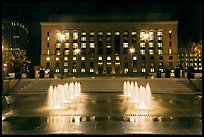 Courthouse and city hall by night. Nashville, Tennessee, USA (color)