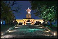 Stairs leading up to Tennessee Capitol by night. Nashville, Tennessee, USA ( color)