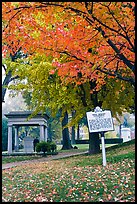 Autumn colors in gardens of state capitol. Nashville, Tennessee, USA (color)