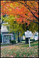 Autumn colors in gardens of state capitol. Nashville, Tennessee, USA (color)