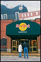 Entrance and mural, Hard Rock Cafe. Nashville, Tennessee, USA (color)