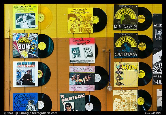 Historic vinyl records. Nashville, Tennessee, USA