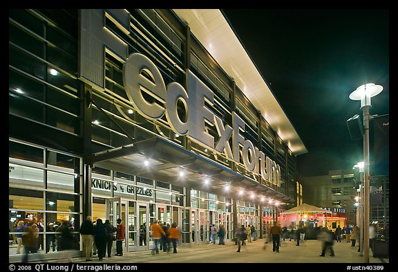 Fedex Forum by night. Memphis, Tennessee, USA