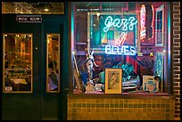 Storefront of bar with Jazz and Blues life performances. Memphis, Tennessee, USA ( color)