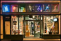 Memphis store on Beale Street by night. Memphis, Tennessee, USA ( color)