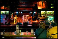 Live musical performance in Beale Street bar. Memphis, Tennessee, USA (color)