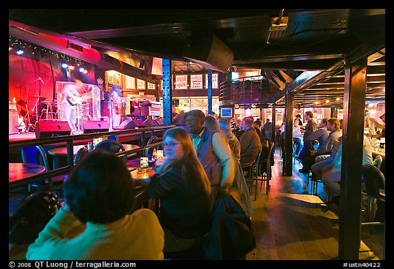 Bar with live music in Beale Street. Memphis, Tennessee, USA