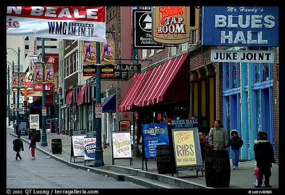 Beale street, Memphis. Memphis, Tennessee, USA