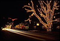 Christmas lights and traffic. Tennessee, USA