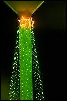 Christmas decorations on a water tower. Tennessee, USA