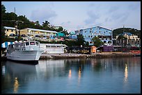 National Park Service harbor at dusk, Cruz Bay. Saint John, US Virgin Islands ( color)