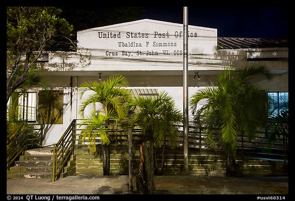 Post office, Cruz Bay. Saint John, US Virgin Islands (color)