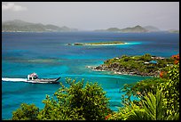 Car barge approaching harbor. Saint John, US Virgin Islands ( color)