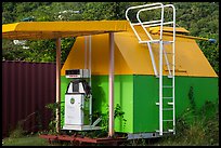 Gas pump, Coral Bay. Saint John, US Virgin Islands ( color)