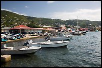Fishing boats, Frenchtown harbor. Saint Thomas, US Virgin Islands ( color)
