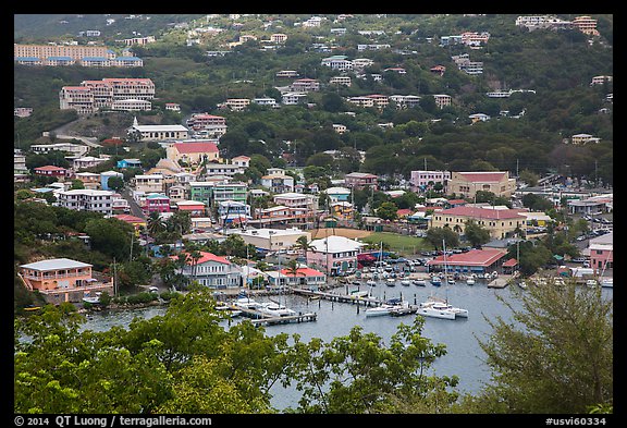 Frenchtown from above. Saint Thomas, US Virgin Islands (color)