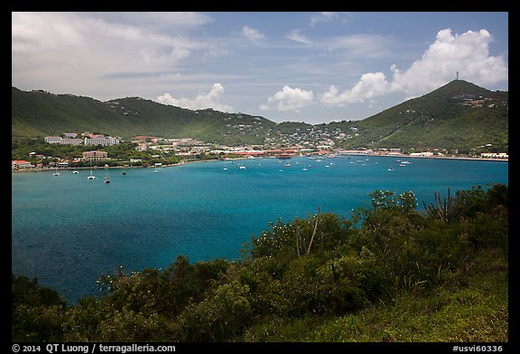 St Thomas harbor, Charlotte Amalie. Saint Thomas, US Virgin Islands (color)