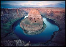 Horsehoe bend of the Colorado River, dawn. Arizona, USA