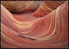 The Wave, main formation. Coyote Buttes, Vermilion cliffs National Monument, Arizona, USA (color)