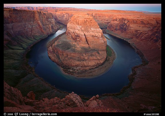 Horseshoe Bend of the Colorado River near Page. Arizona, USA (color)
