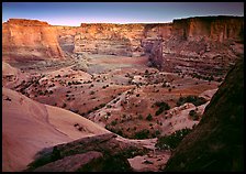 Canyon at dusk. Canyon de Chelly  National Monument, Arizona, USA ( color)