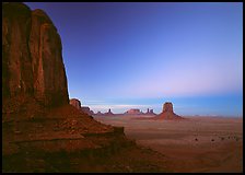 View from North Window at dusk. Monument Valley Tribal Park, Navajo Nation, Arizona and Utah, USA