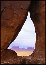 Teardrop Arch. Monument Valley Tribal Park, Navajo Nation, Arizona and Utah, USA (color)