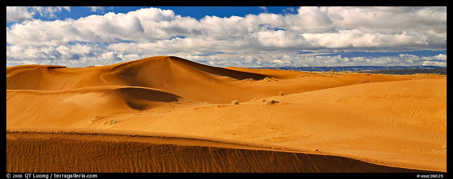 Sand dunes and clouds. Canyon de Chelly  National Monument, Arizona, USA (color)