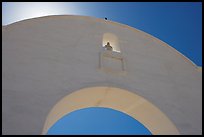 Backlit whitewashed arch, San Xavier del Bac Mission. Tucson, Arizona, USA ( color)