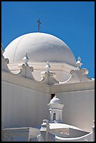 Whitewashed dome, San Xavier del Bac Mission. Tucson, Arizona, USA ( color)