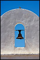 Bell, San Xavier del Bac Mission (the White Dove of the Desert). Tucson, Arizona, USA (color)