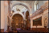 Chapel interior, San Xavier del Bac Mission. Tucson, Arizona, USA (color)