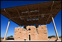 Prehistoric Big House, Casa Grande Ruins National Monument. Arizona, USA (color)