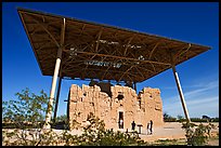 Hohokam house, Casa Grande Ruins National Monument. Arizona, USA