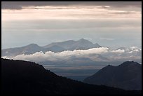 Desert mountains with storm clouds. Chiricahua National Monument, Arizona, USA ( color)