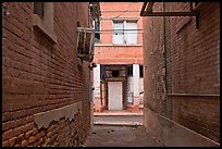 Alley and boarded-up store, Clifton. Arizona, USA