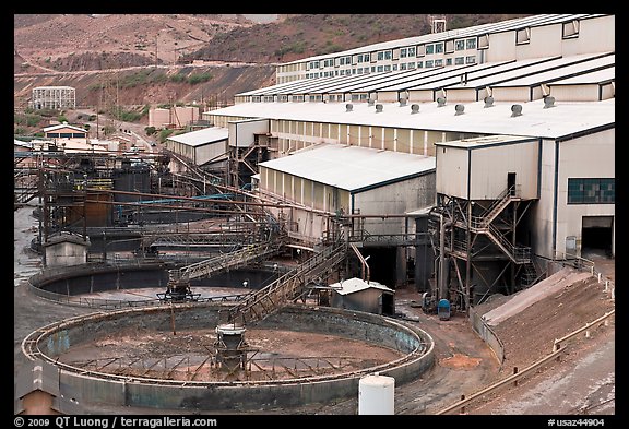 Copper mine concentrator, Morenci. Arizona, USA (color)