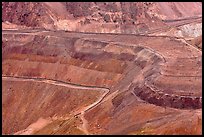 Terrain detail, Morenci mine. Arizona, USA (color)
