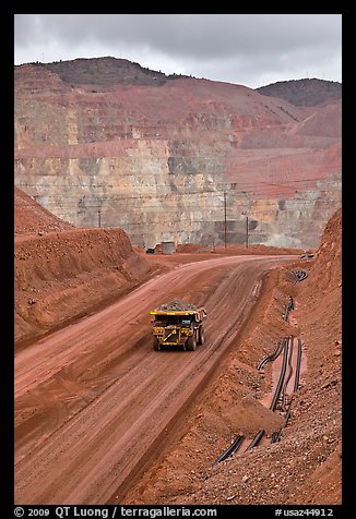 Truck with ore in copper mine, Morenci. Arizona, USA