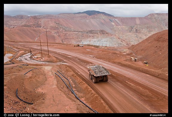 Mining truck carrying rocks, Morenci. Arizona, USA