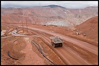 Mining truck carrying rocks, Morenci. Arizona, USA (color)