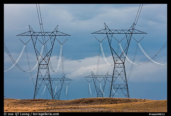 High voltage power lines. Arizona, USA