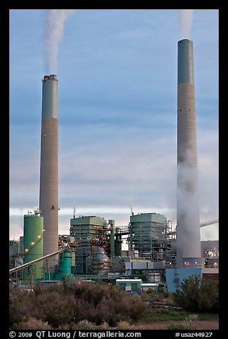 Smokestacks, Cholla generating station,. Arizona, USA