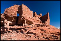 Wukoki Pueblo on hilltop. Wupatki National Monument, Arizona, USA ( color)