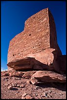 Masonary wall, Wukoki pueblo, Wupatki National Monument. Arizona, USA (color)