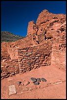 Wall detail. Wupatki National Monument, Arizona, USA ( color)