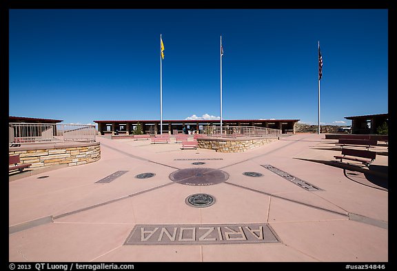 Four Corners Quadripoint. Four Corners Monument, Arizona, USA