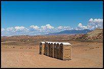 Portable toilets in desert. Four Corners Monument, Arizona, USA ( color)